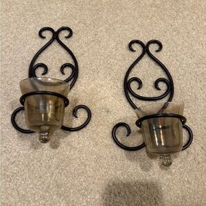 Elegant Wall Sconces with Glass Holders